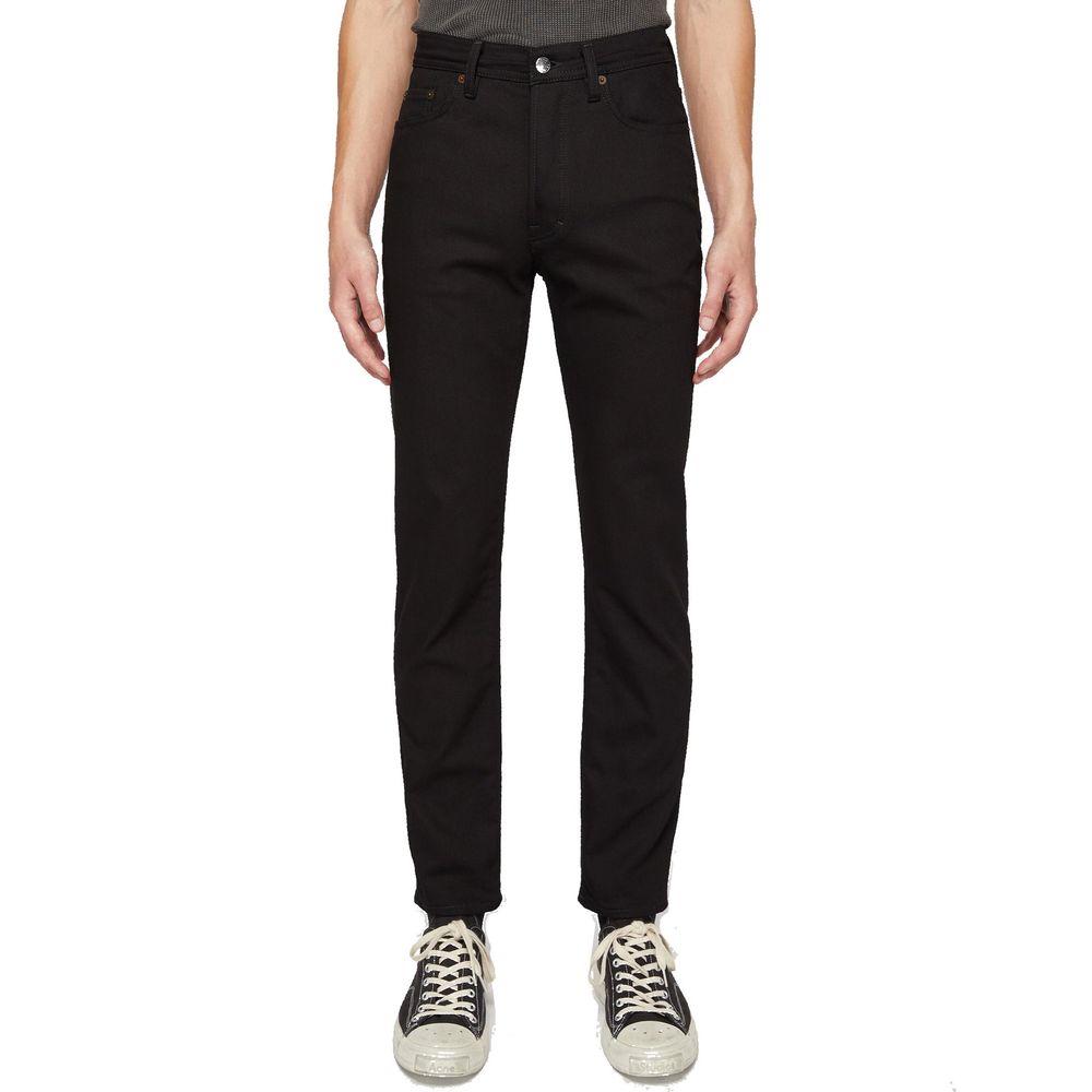Acne Studios Black Cotton Straight-Leg Jeans for Men