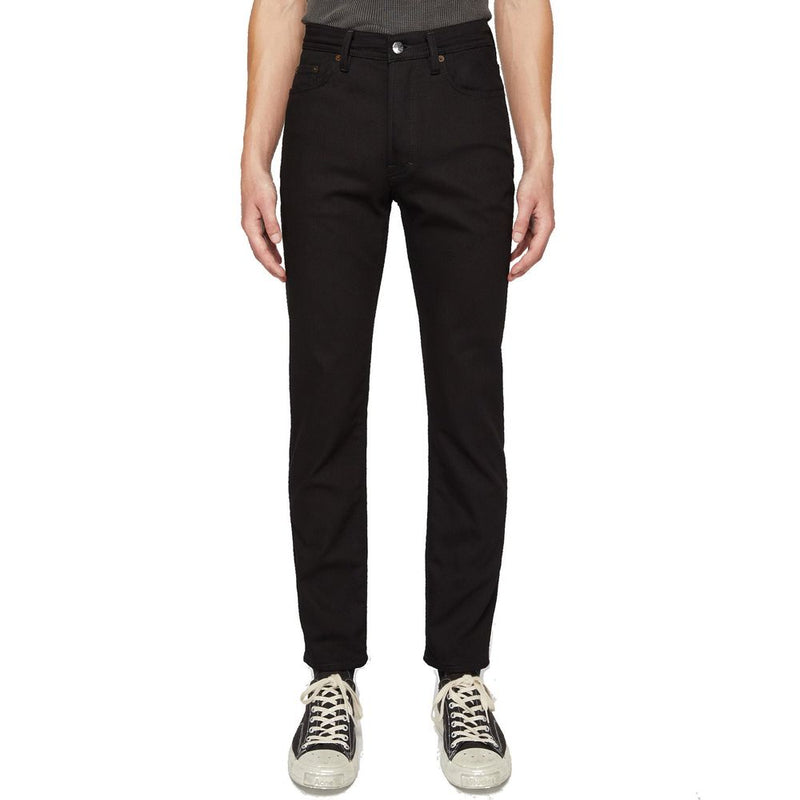 Acne Studios Black Cotton Straight-Leg Jeans for Men
