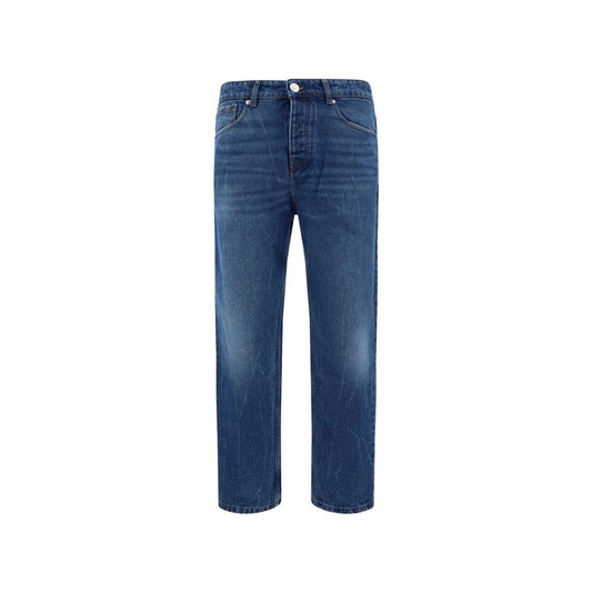 Ami Paris Blue Cotton Tapered Jeans for Men