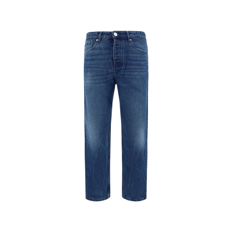Ami Paris Blue Cotton Tapered Jeans for Men
