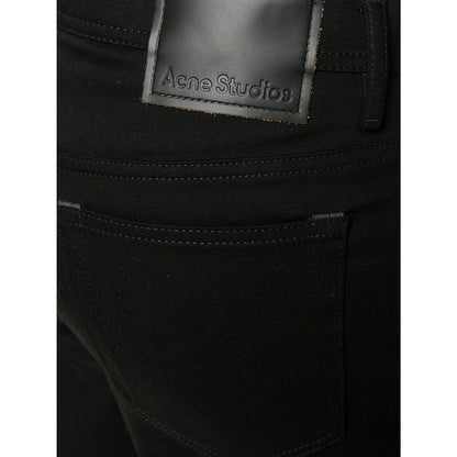 Acne Studios Black Cotton Straight-Leg Jeans for Men