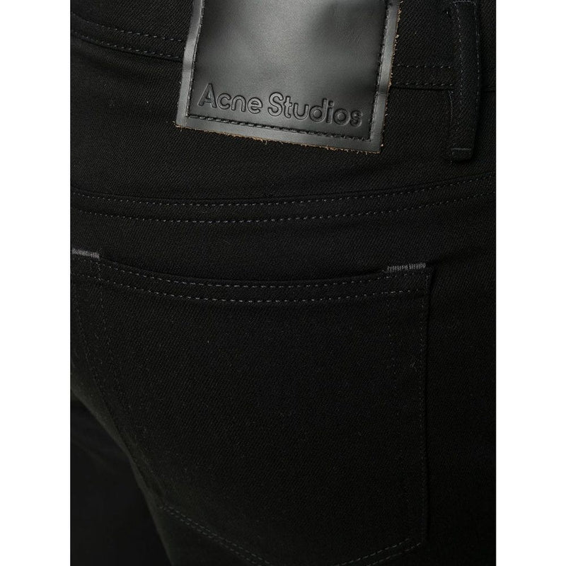 Acne Studios Black Cotton Straight-Leg Jeans for Men