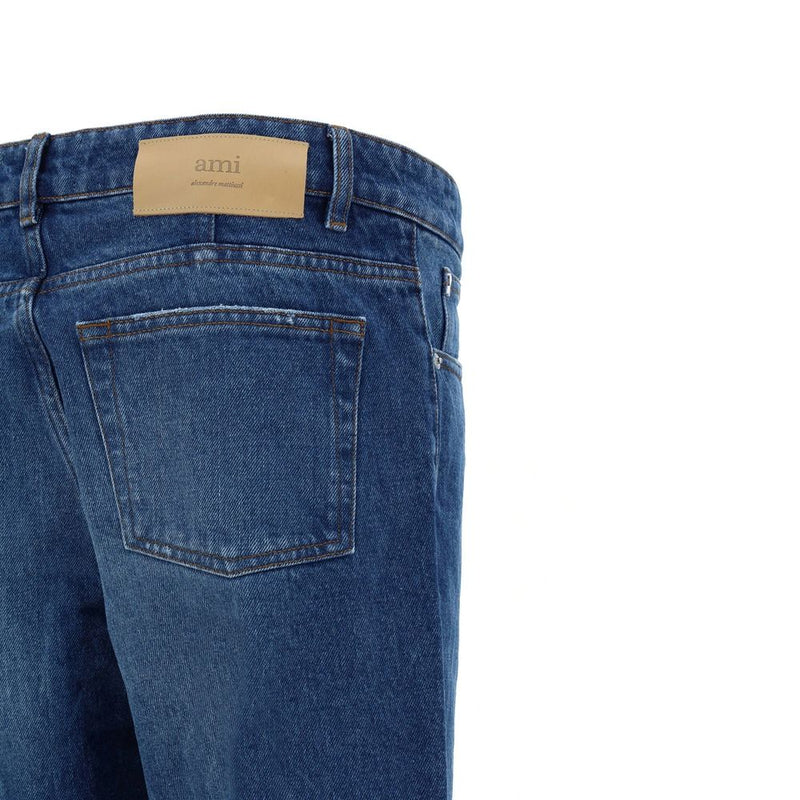 Ami Paris Blue Cotton Tapered Jeans for Men