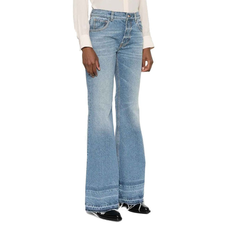 Chloé Blue Cotton Bootcut Jeans for Women