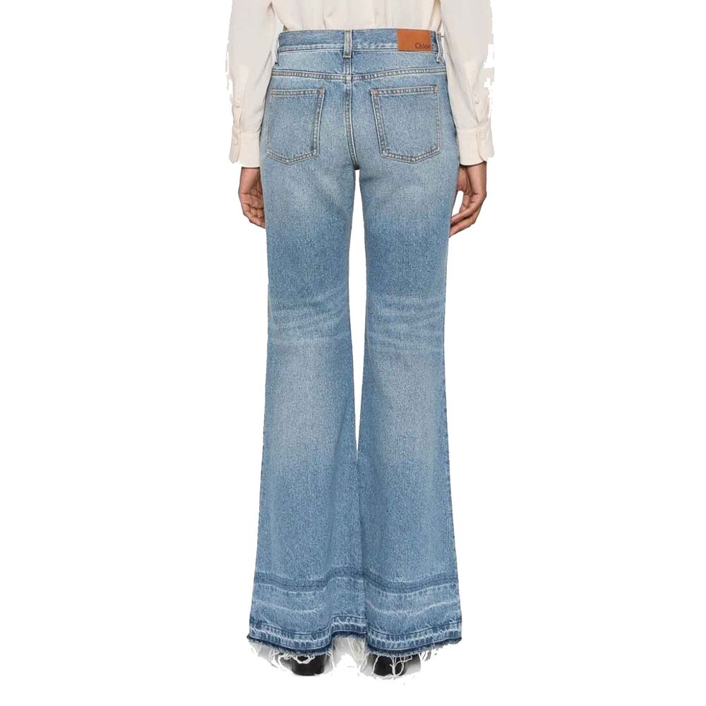 Chloé Blue Cotton Bootcut Jeans for Women
