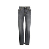 Gucci Gray Cotton Relaxed Fit Jeans for Women