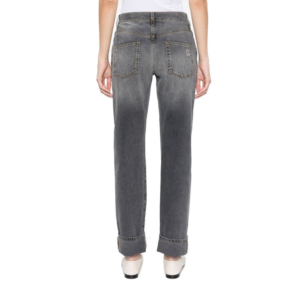 Gucci Gray Cotton Relaxed Fit Jeans for Women