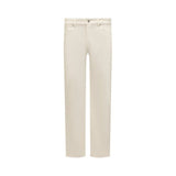 Jean en denim de coton blanc Jil Sander