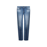 Jean droit bleu en coton Versace