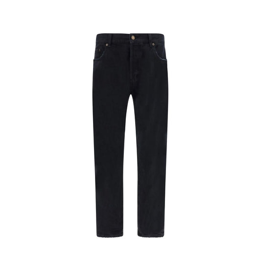 Saint Laurent Zwarte Katoenen Relaxte Pasvorm Jeans