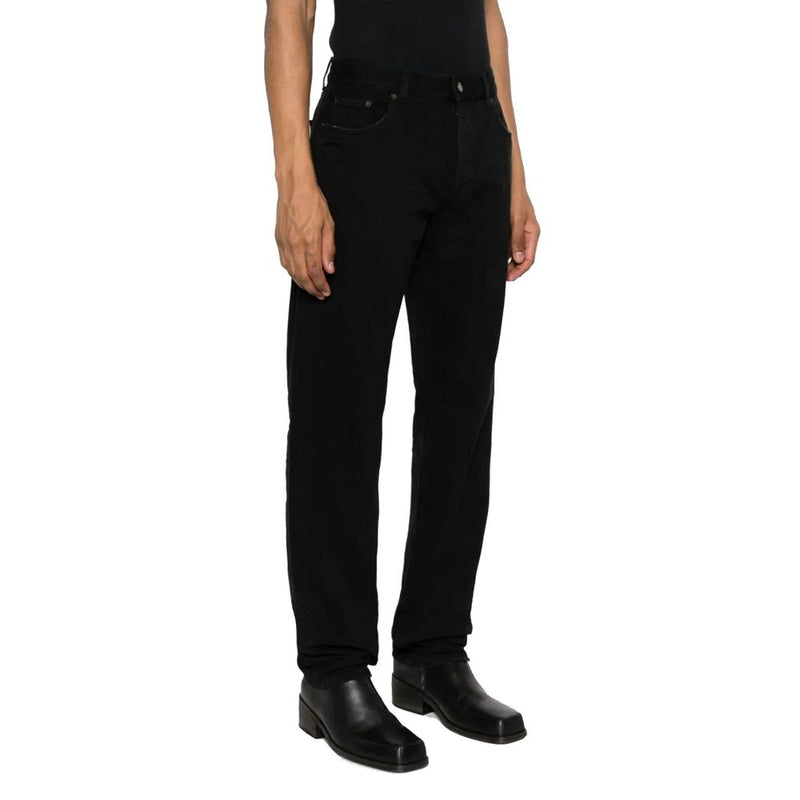 Saint Laurent Black Cotton Relaxed Fit Jeans