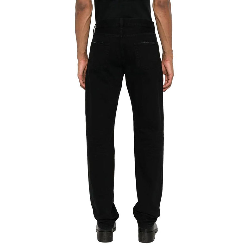 Saint Laurent Black Cotton Relaxed Fit Jeans