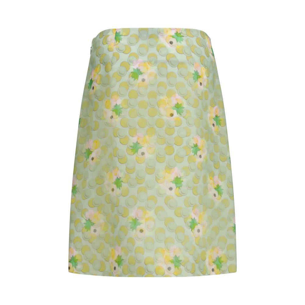 Fendi Multicolor Silk Midi Skirt - Bouquet Organza