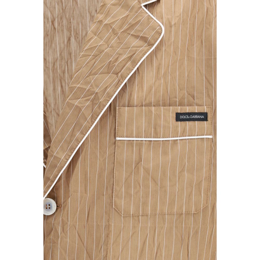 Dolce & Gabbana Beige Linen Robe - Sophisticated Comfort