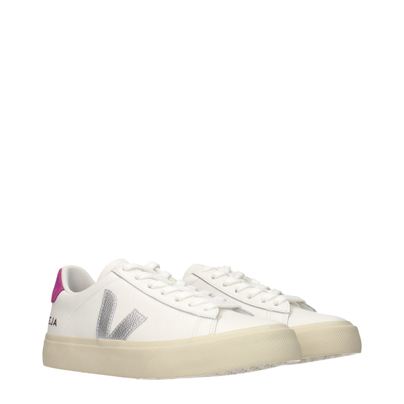 Veja White Leather Low Top Sneakers for Women