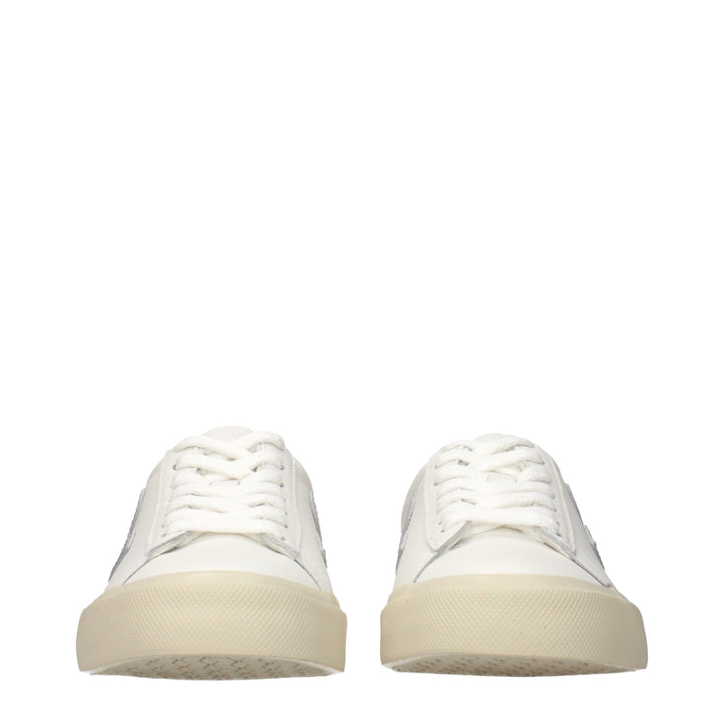 Veja White Leather Low Top Sneakers for Women