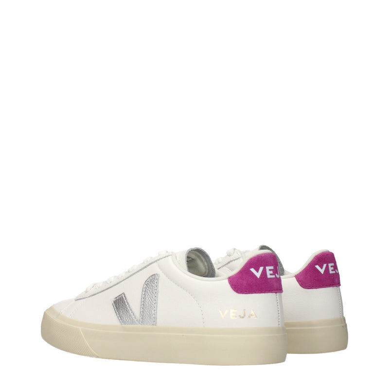 Veja White Leather Low Top Sneakers for Women