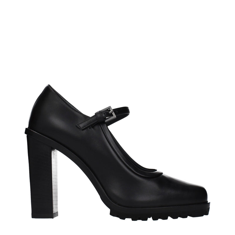 Max Mara Black Leather High Heel Pumps for Women