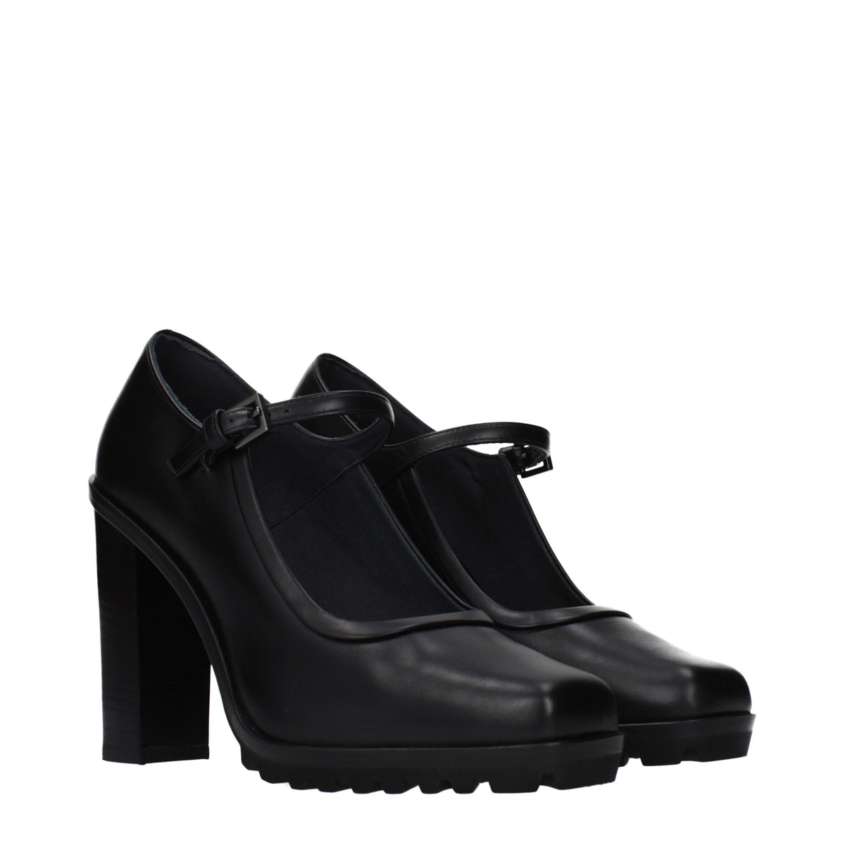Max Mara Black Leather High Heel Pumps for Women