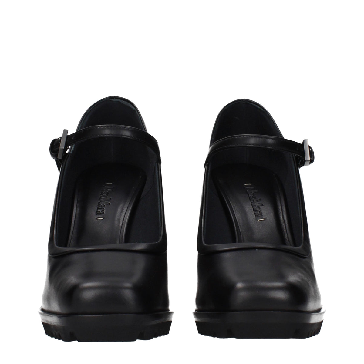 Max Mara Black Leather High Heel Pumps for Women
