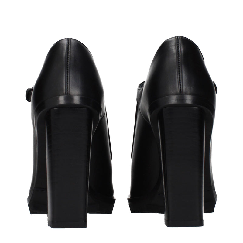 Max Mara Black Leather High Heel Pumps for Women