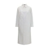 Balenciaga White Cotton Oversized Shirt Dress