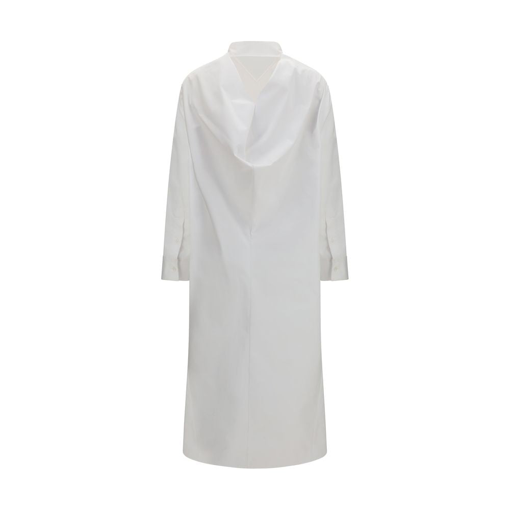Balenciaga White Cotton Oversized Shirt Dress