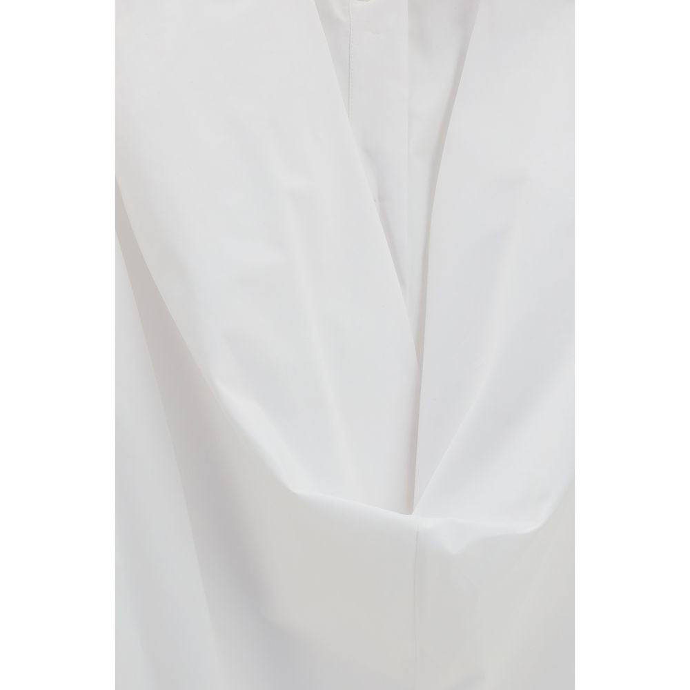 Balenciaga White Cotton Oversized Shirt Dress