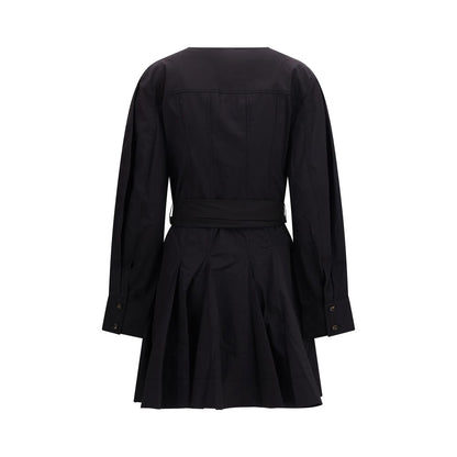 Ganni Black Cotton Casual Dress