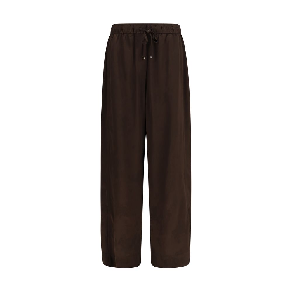 Ganni Brown Acetate Casual Pants - Oversized Fit