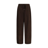 Ganni Brown Acetate Casual Pants - Oversized Fit