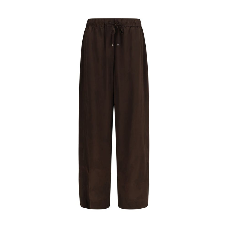 Ganni Brown Acetate Casual Pants - Oversized Fit