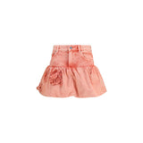 Ganni Multicolor Cotton Mini Bubble Skirt