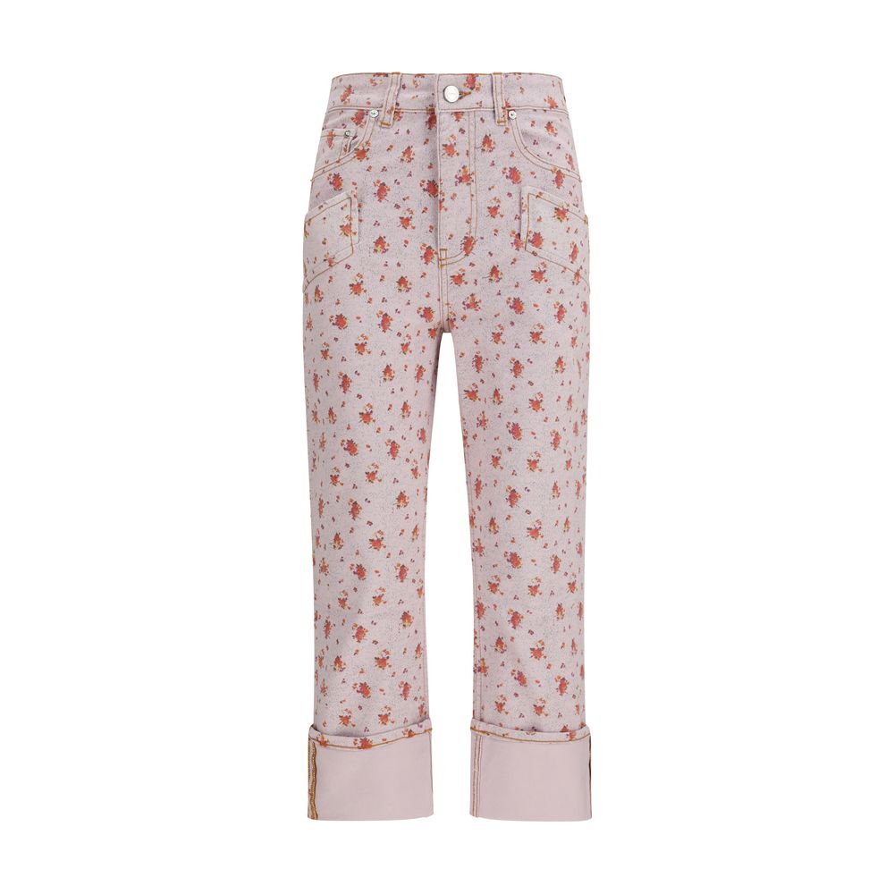 Pantalon décontracté Ganni en coton multicolore