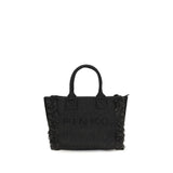 PINKO Black Raffia Shoulder Bag - Elegant Beach Tote