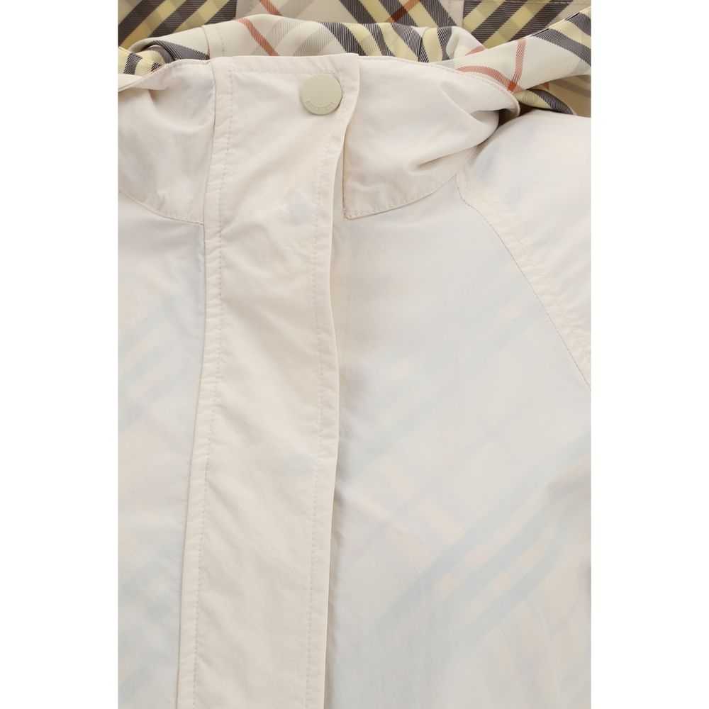 Burberry Check Hooded Jacket in Beige - Reversible Design