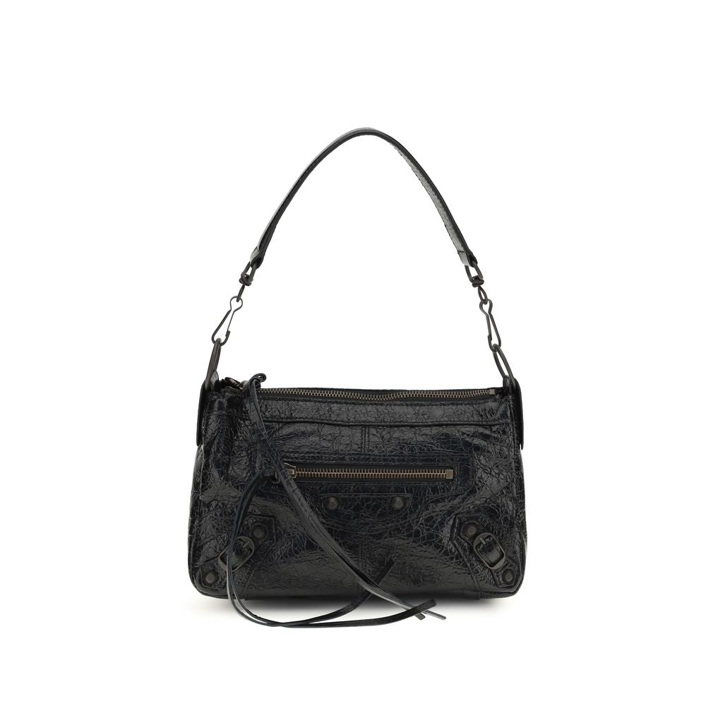 Balenciaga Black Lambskin Ovis Aries Shoulder Bag