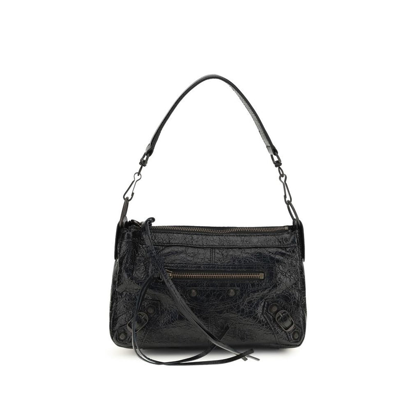 Balenciaga Black Lambskin Ovis Aries Shoulder Bag