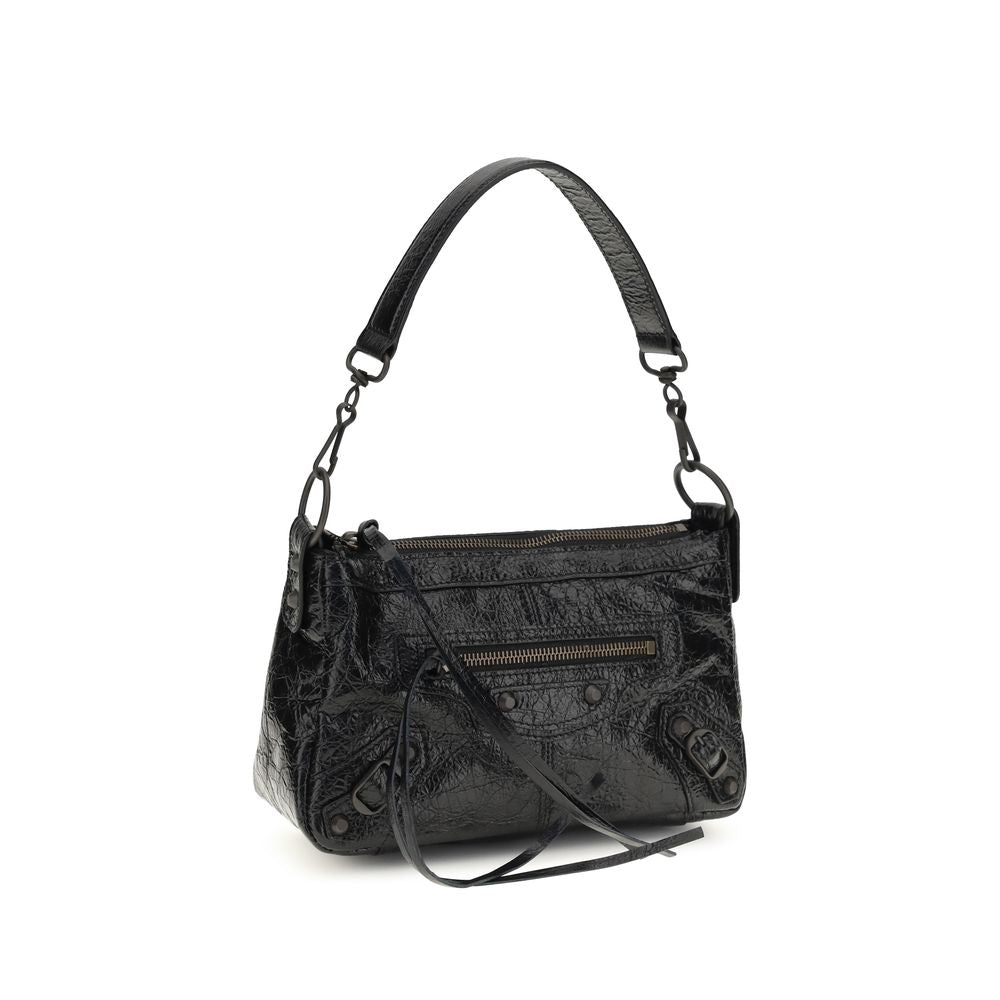 Balenciaga Black Lambskin Ovis Aries Shoulder Bag