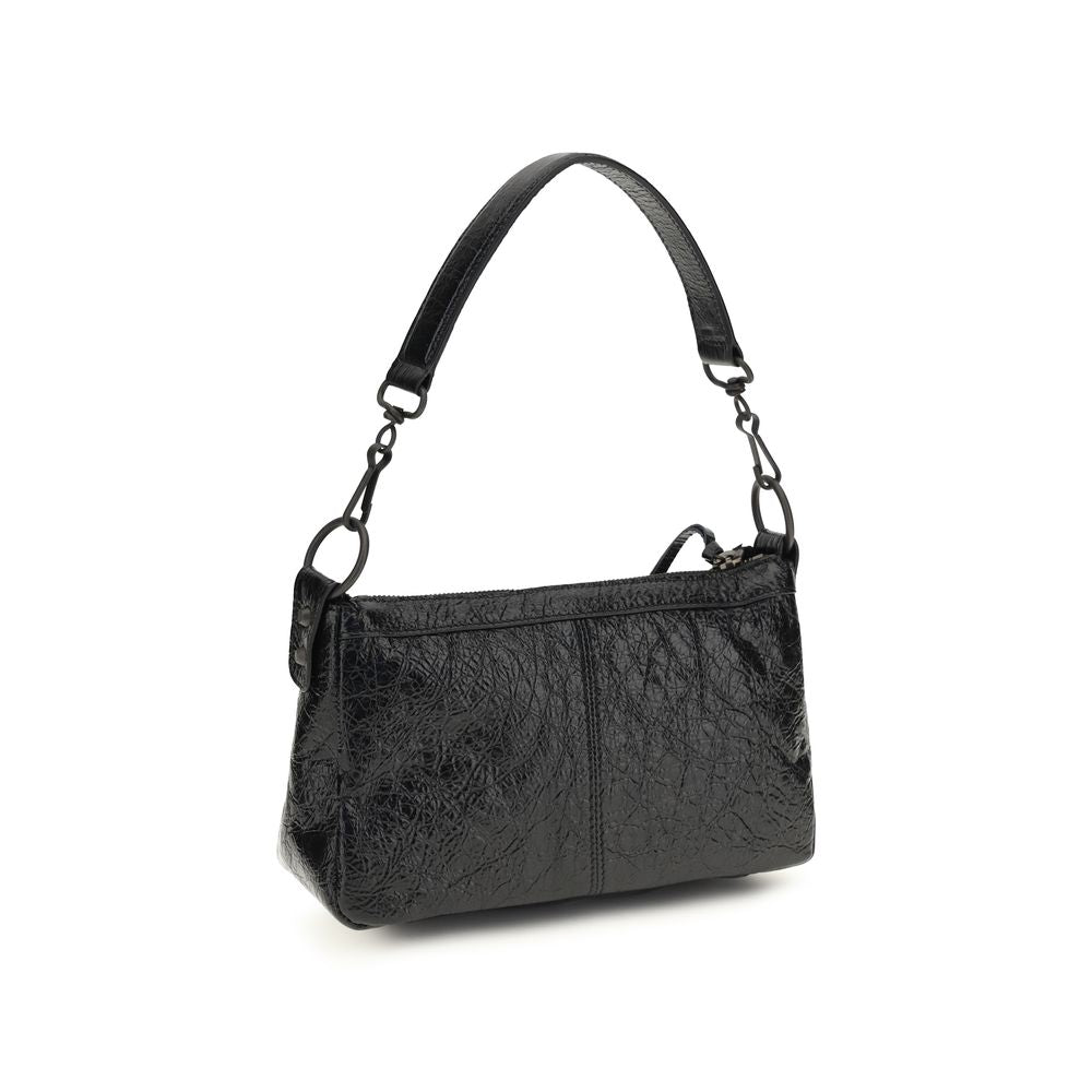 Balenciaga Black Lambskin Ovis Aries Shoulder Bag