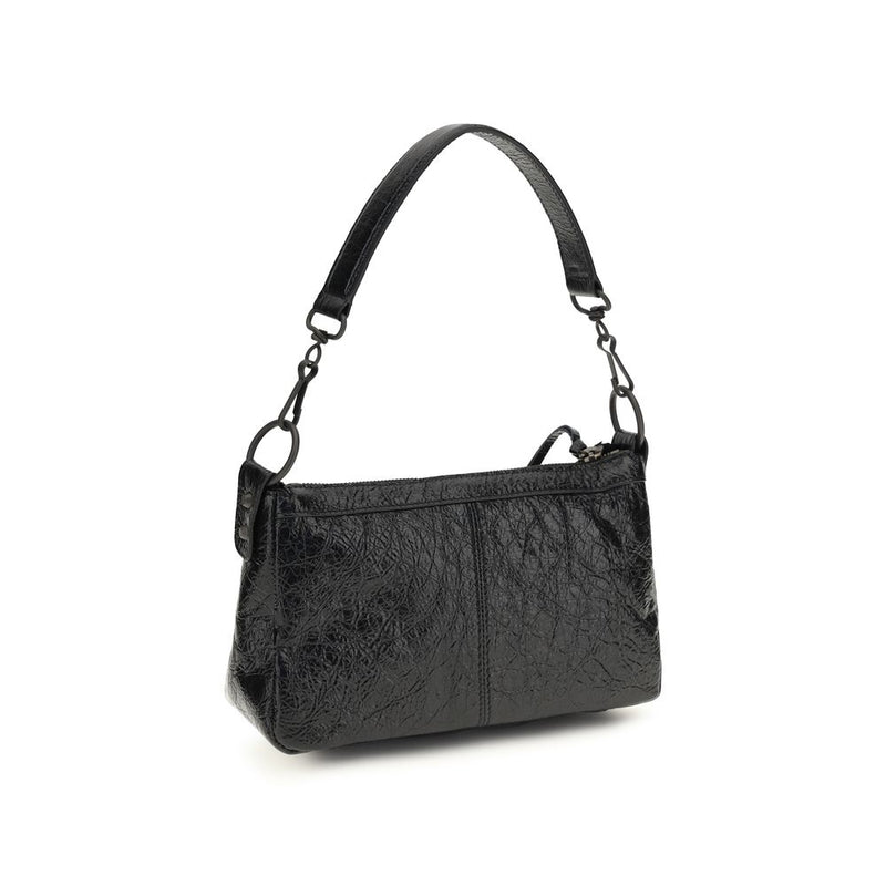 Balenciaga Black Lambskin Ovis Aries Shoulder Bag