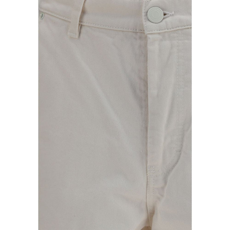 Ami Paris White Cotton Bermuda Shorts for Men