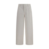 Ami Paris White Cotton Balloon Jeans for Men