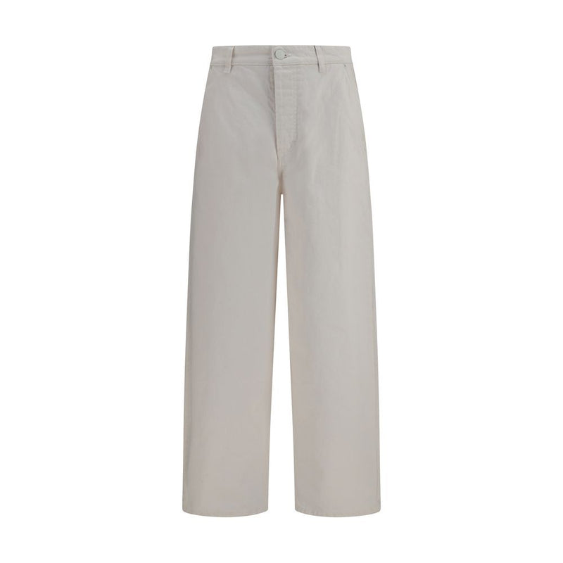 Ami Paris White Cotton Balloon Jeans for Men