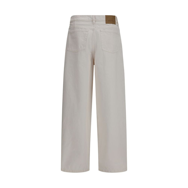 Ami Paris White Cotton Balloon Jeans for Men