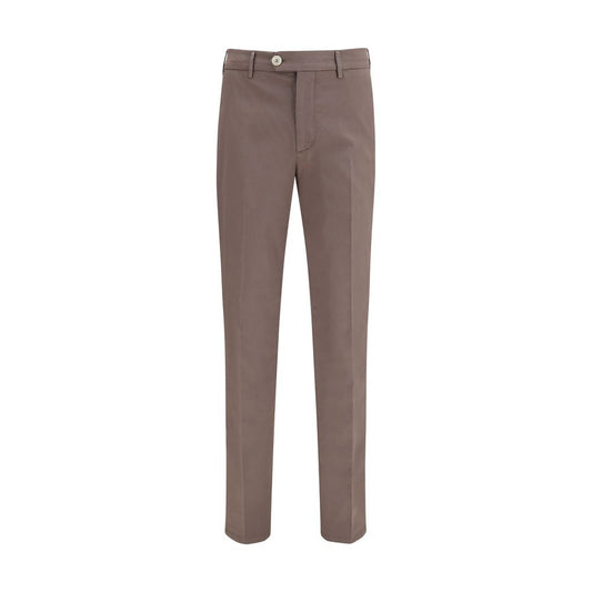 Brunello Cucinelli Brown Cotton Casual Pants for Men