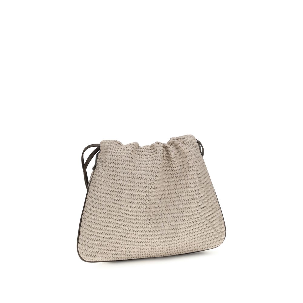 Sac à main Brunello Cucinelli en coton beige