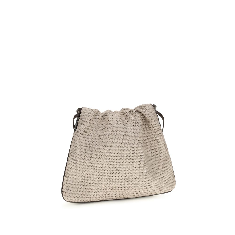 Sac à main Brunello Cucinelli en coton beige