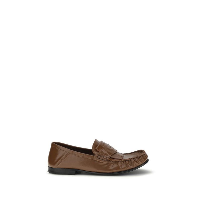 Marni Brown Lamb Ovis Aries Slip-On Loafers