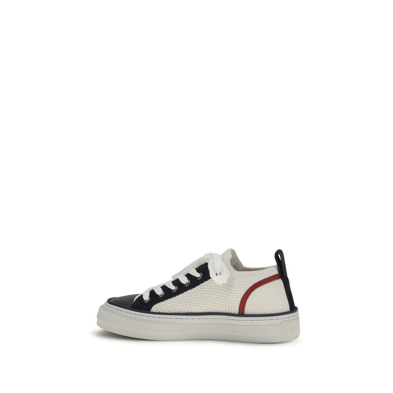 Brunello Cucinelli Multicolor Cotton Low Top Sneakers for Women